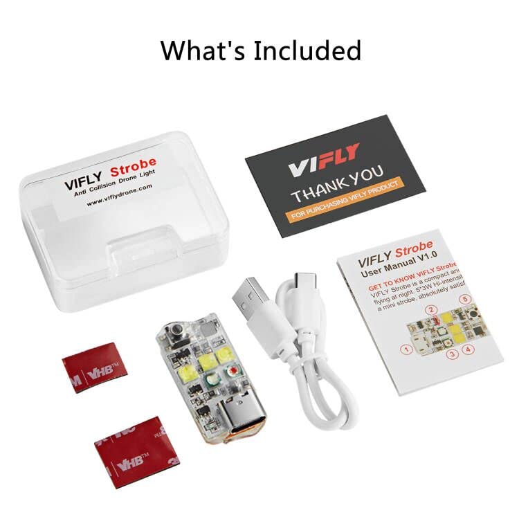 VIFLY Drone Strobe Light, Anti Collision Light for FAA Drone Night Flying, Fits DJI Mini 3 Pro/Mini 2/Mini SE/Air 2S/Mavic Air 2/Mavic 3/Mavic 2 (1pc pack)