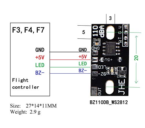 iFlight 2pcs 5V Buzzer Alarm Super Loud FPV Buzzer Support F3 F4 F7 Flight Controller for FPV Racing Drone RC Quadcopter