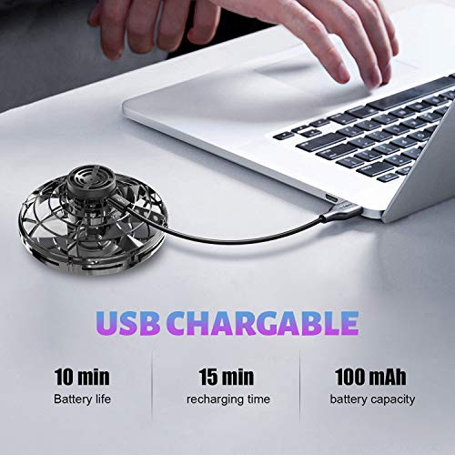 Hand Operated Drones for Kids or Adults, Flying Spinner Mini Drones, 360Â° Rotation Flying Ball Drones with Shinning LED Lights, Small UFO Toys for Indoor Outdoor Boys Girls Gift