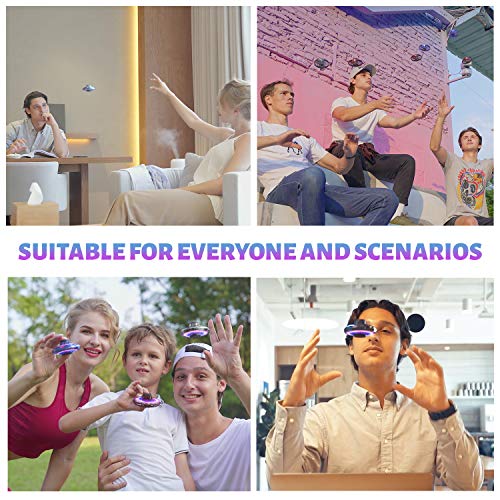 Hand Operated Drones for Kids or Adults, Flying Spinner Mini Drones, 360Â° Rotation Flying Ball Drones with Shinning LED Lights, Small UFO Toys for Indoor Outdoor Boys Girls Gift