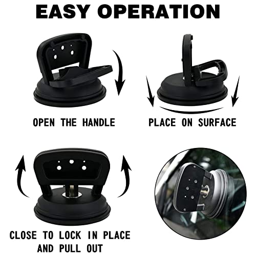 NUNET Suction Cup Mount for Heavy Duty DSLR/NuCam WR/Gopro, Strong 5" Diameter Suction Base ABS, Perfect for Car/Boat/Windshield/Window, Aluminum with 360° Camera Rotation Ball Head with Safety Tether