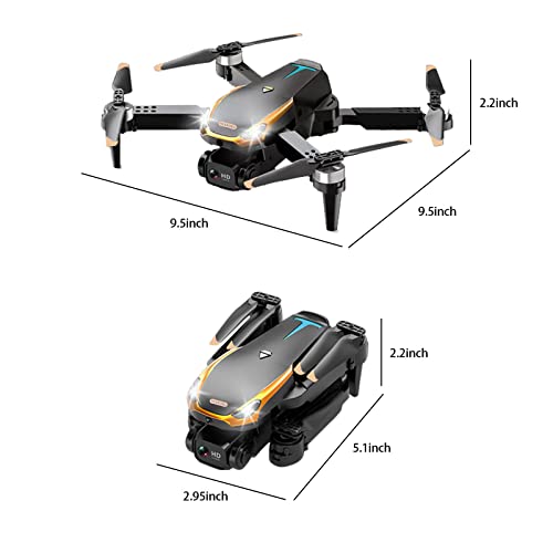 ZZKHGo Mini Drone with 1080P Dual HD Camera - Drones for Adults with Carrying Case, Foldable Remote Control Toys Gifts Small Drones for Kids, One Key Start, Altitude Hold, Headless Mode