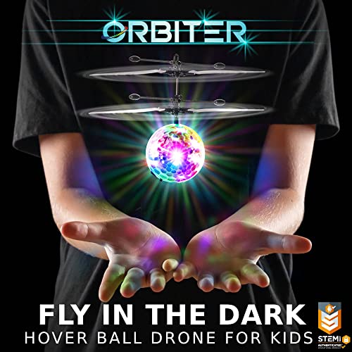 Force1 Orbiter Flying Orb Ball Hand Operated Drones for Kids- Flying Ball Drone Toy with Remote, LED Hand Controlled Drone Orb Toy Indoor Drone Hover Ball Hand Drone Floating Mini UFO Drone Flying Toy