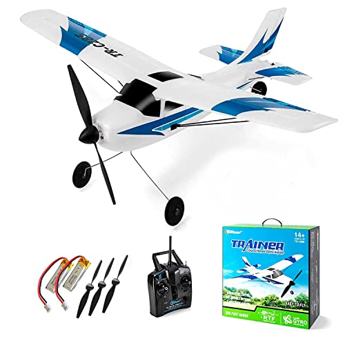 Top Race Rc Plane 3 Channel Remote Control Airplane Ready to Fly Rc Planes for Adults, Easy & Ready to Fly, Great Gift Toy for Adults or Advanced Kids, Upgraded with Propeller Saver (TR-C285G)