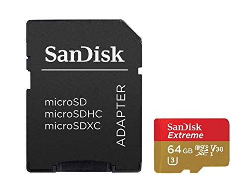 SanDisk Extreme 64GB microSDXC UHS-I Card with Adapter - SDSQXVF-064G-GN6MA
