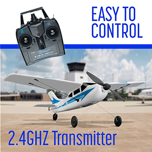 Top Race Rc Plane 3 Channel Remote Control Airplane Ready to Fly Rc Planes for Adults, Easy & Ready to Fly, Great Gift Toy for Adults or Advanced Kids, Upgraded with Propeller Saver (TR-C285G)