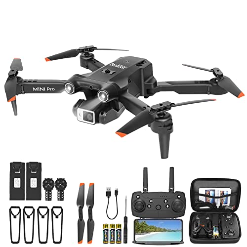 DENKLUR Drone with Camera for Adults Beginners, 1080P HD FPV Drones with Altitude Hold, Foldable RC Quadcopter Toys Gifts for Kids with One Key Start, 3D Flips, 2 Batteries 22 Mins, 3 Speeds