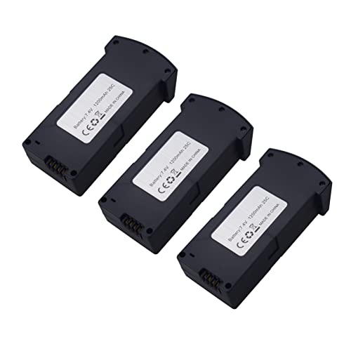 Fytoo Accessories 3PCS 7.4V 1200mah Lithium Battery for E520 E520S Folding Quadcopter Accessories Remote Control Drone Battery