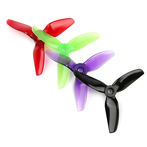16pcs HQProp 3x4x3V1S Tri-Blade Propeller 3 inch Props for RC FPV Drone Quadcopter (4sets, Mix Color)