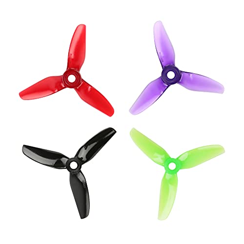 16pcs HQProp 3x4x3V1S Tri-Blade Propeller 3 inch Props for RC FPV Drone Quadcopter (4sets, Mix Color)
