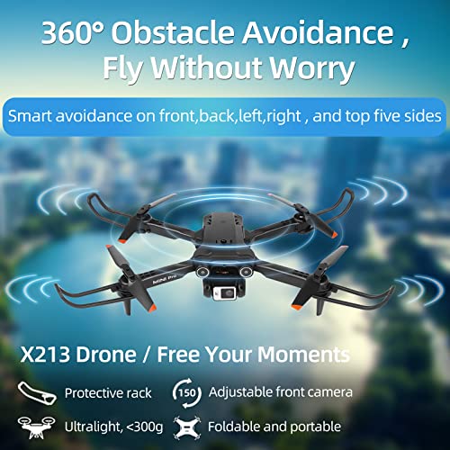 DENKLUR Drone with Camera for Adults Beginners, 1080P HD FPV Drones with Altitude Hold, Foldable RC Quadcopter Toys Gifts for Kids with One Key Start, 3D Flips, 2 Batteries 22 Mins, 3 Speeds