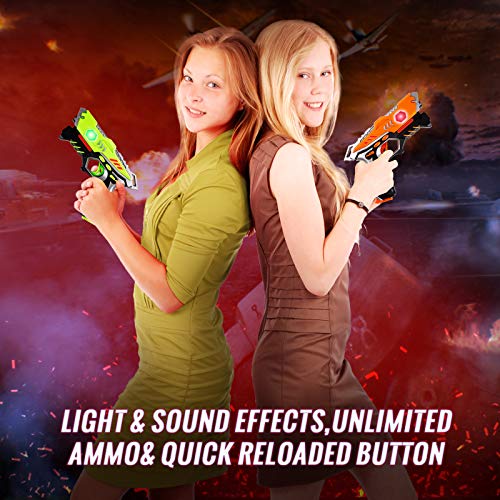 HISTOYE Lazer Laser Tag for Kids Adults Laser Tag Sets with Gun and Vest Laser Guns Toys for 5 6 7 8 9 10 11+ Year Old Boys Girls Age up Party 2 Multiplayers Indoor Outdoor Battle Games