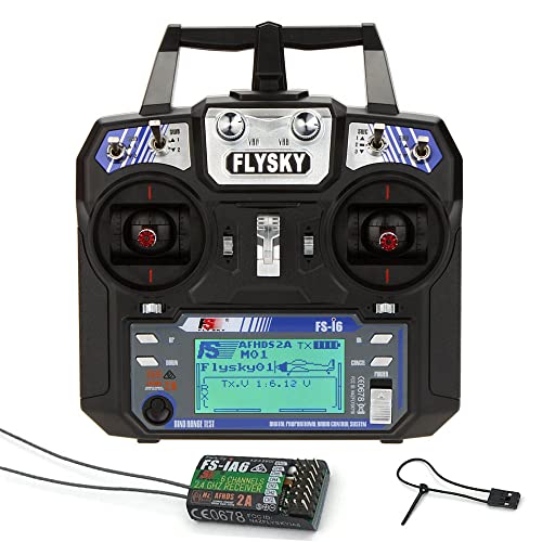 GoolRC Flysky FS-i6 AFHDS 2A 2.4GHz 6CH Radio System Transmitter for RC Helicopter Glider with FS-iA6 Receiver