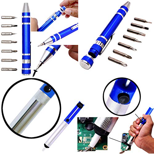 Soldering Iron Kit - Soldering Iron 60W Adjustable Temperature, Solder Wire, Soldering Stand, Wire Cutter, Solder Tips, Desoldering Pump, Tweezers, Rosin, Heatshrink Tubes [110V, US Plug] from Plusivo