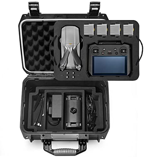 LEKUFEE Hard Carrying Case Compatible with DJI Air 2S Drone/Mavic Air 2 Drone Combo Quadcopter and New DJI RC Pro or DJI Smart Controller and DJI Mavic Air 2 Drone Accessories (Only Black Case)