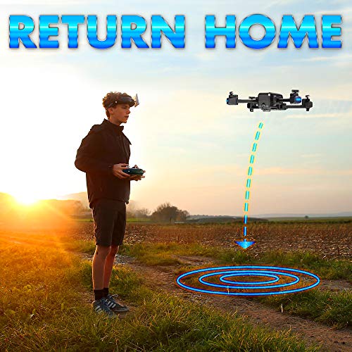 Contixo F22 Plus Foldable GPS Drone with Camera for Adults - 40 Mins Max Flight Time - 1080p HD FPV Gimbal Quadcopter - Multiple GPS Functions for all experience levels - 2 Batteries and Carrying Case