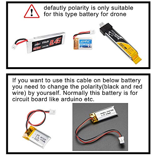 10pcs Upgraded Tiny Whoop JST-PH 2.0 Male and Female Connector Cable for Battery JJRC H36 H67 Blade Inductrix E010 E013