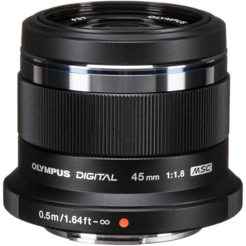 Olympus M. Zuiko Digital ED 45mm f1.8 (Black) Lens for Micro 4/3 Cameras - International Version (No Warranty)
