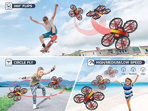 Mini Drone with Camera for Kids Adults,Cool Toys Gifts for Boys Girls Teenagers,FPV Skyquad Drone Small Hobby RC Quadcopter with Headless Mode,360Â° Flip and Propeller Full Protect for Beginners