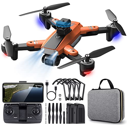 Drones with Camera for Adults, Mini Drone for Kids Age 8-12, Beginners RC Quadcopter FPV Video Cool Ideas Boys Toys Gifts 10-12 Years Old Teenage, Obstacle Avoidance, One Key Take Off/Landing, Optical Flow Positioning