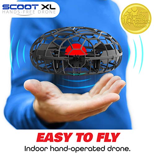 Force1 Scoot XL Hand Drones for Kids - Flying Ball Drone, Kids Drone, Flying Toys for Boys and Girls (Black)