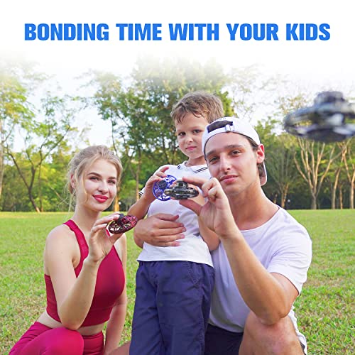 GOOLY Flying Spinner Mini Drone, Hand Operated Drones for Kids Adults, Flying Ball Toy with 360Â° Rotating LED Lights Indoor Outdoor, Stress Relief UFO Drone Toys for Boys Girls Gift