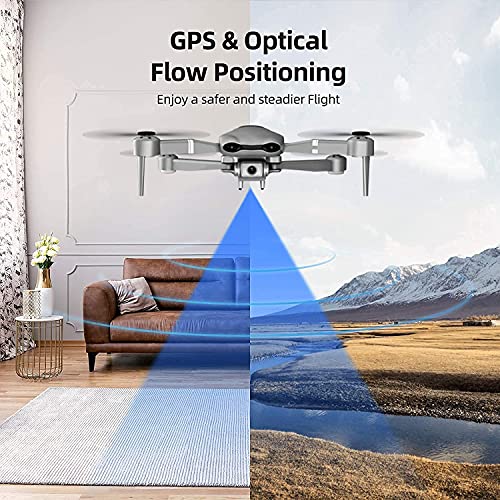 4DRC F3 GPS Drone 4K with FPV Camera Live Video,Foldable Drone for Adults,RC Quadcopter for Beginners,with Auto Return Home, Follow Me,Dual Cameras,Waypoints, Long Control Range,1 Extra Battery+Pack