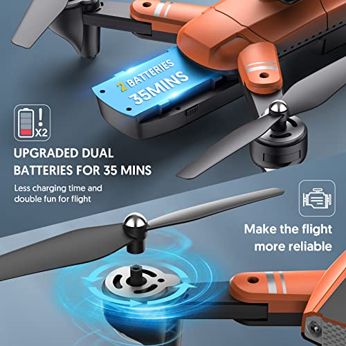 Drones with Camera for Adults, Mini Drone for Kids Age 8-12, Beginners RC Quadcopter FPV Video Cool Ideas Boys Toys Gifts 10-12 Years Old Teenage, Obstacle Avoidance, One Key Take Off/Landing, Optical Flow Positioning