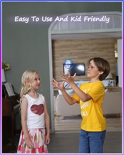 UFO Magic Flying Orb Hover Ball Toy with Lights,2022 Cool Stuff Kids Gadgets Christmas Toy Gift for Teen Boy Girl 678910+ Year Fun Birthday Gift,Mini Drones for Kids,Galactic Fidget Flying Spinner