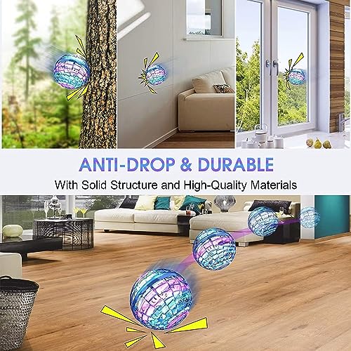 UFO Magic Flying Orb Hover Ball Toy with Lights,2022 Cool Stuff Kids Gadgets Christmas Toy Gift for Teen Boy Girl 678910+ Year Fun Birthday Gift,Mini Drones for Kids,Galactic Fidget Flying Spinner