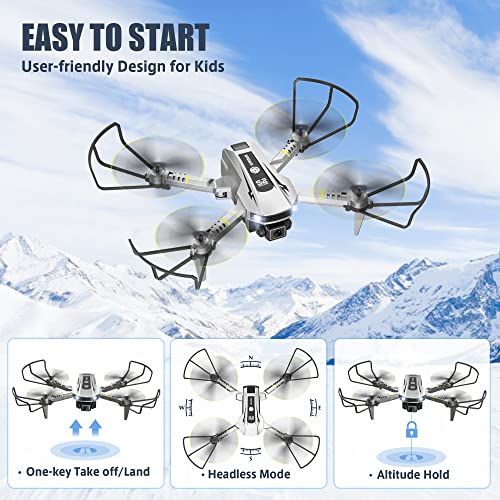 TOPRCBOXS S2 Mini Drone for Kids with 1080P HD Camera, FPV Quadcopter Cool Toys Gifts for Teenage Boys Girls, RC Camera Drone with Altitude Hold, Gravity Control, 3D Flips, Headless Mode, and 2 Batteries
