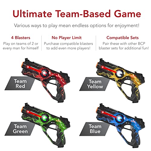 Best Choice Products Kids Laser Tag Set w/ Multiplayer Mode, 4 Pack