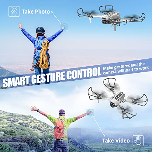 TOPRCBOXS S2 Mini Drone for Kids with 1080P HD Camera, FPV Quadcopter Cool Toys Gifts for Teenage Boys Girls, RC Camera Drone with Altitude Hold, Gravity Control, 3D Flips, Headless Mode, and 2 Batteries