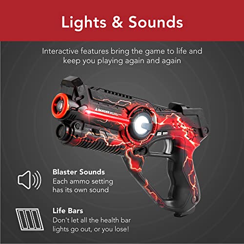 Best Choice Products Kids Laser Tag Set w/ Multiplayer Mode, 4 Pack