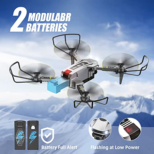 TOPRCBOXS S2 Mini Drone for Kids with 1080P HD Camera, FPV Quadcopter Cool Toys Gifts for Teenage Boys Girls, RC Camera Drone with Altitude Hold, Gravity Control, 3D Flips, Headless Mode, and 2 Batteries