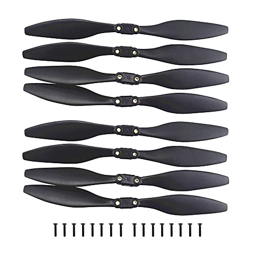 Anbee 8pcs Propellers Props Blades Set Compatible with Holy Stone HS720 HS720E RC Quadcopter Accessories Black