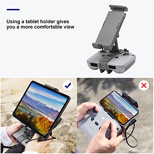 CYNOVA 4-13.5 Inch Drone Tablet Holder for DJI Mavic 3/Mini 3 Pro/Mavic Air 2 /DJI Air 2S, DJI Mini 2 IPAD Mount, Adjustable iPad Tablet Mount for Drones, Drone Accessories