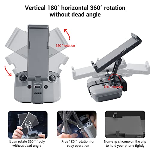 CYNOVA 4-13.5 Inch Drone Tablet Holder for DJI Mavic 3/Mini 3 Pro/Mavic Air 2 /DJI Air 2S, DJI Mini 2 IPAD Mount, Adjustable iPad Tablet Mount for Drones, Drone Accessories