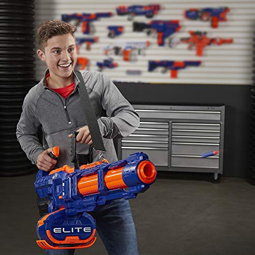NERF Elite Titan CS-50 Toy Blaster -- Fully Motorized, 50-Dart Drum, 50 Official Elite Darts, Spinning Barrel -- for Kids, Teens, Adults