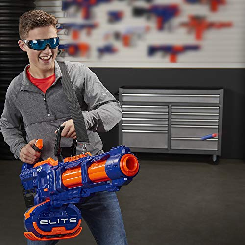 NERF Elite Titan CS-50 Toy Blaster -- Fully Motorized, 50-Dart Drum, 50 Official Elite Darts, Spinning Barrel -- for Kids, Teens, Adults