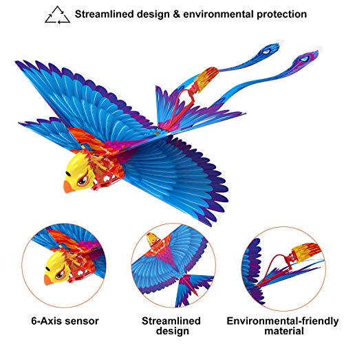 HANVON Go Go Bird Flying Toy,Mini RC Flying Bird Helicopters,Bionic Flying Bird,Mini Drone-Tech Toy,Remote Control Flying Toys,Easy Indoor Outdoor Small Flying Toys for Kids, Boys and Girls,Blue