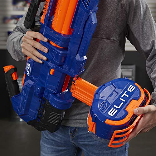 NERF Elite Titan CS-50 Toy Blaster -- Fully Motorized, 50-Dart Drum, 50 Official Elite Darts, Spinning Barrel -- for Kids, Teens, Adults