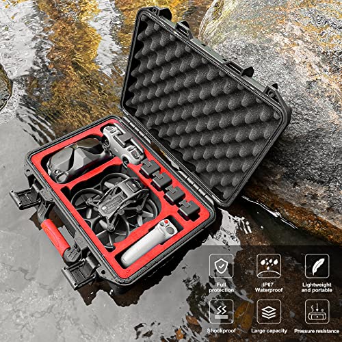 FPVtosky Hard Case for DJI Avata ( DJI Goggles 2 / Goggles V2) ,Waterproof Carrying Case for Avata pro Combo , DJI Avata Accessories Travel Case for DJI Motion Controller & FPV Remote Controller 2