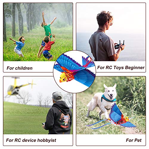 HANVON Go Go Bird Flying Toy,Mini RC Flying Bird Helicopters,Bionic Flying Bird,Mini Drone-Tech Toy,Remote Control Flying Toys,Easy Indoor Outdoor Small Flying Toys for Kids, Boys and Girls,Blue