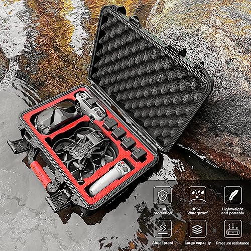 FPVtosky Hard Case for DJI Avata ( DJI Goggles 2 / Goggles V2) ,Waterproof Carrying Case for Avata pro Combo , DJI Avata Accessories Travel Case for DJI Motion Controller & FPV Remote Controller 2