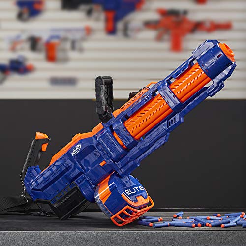 NERF Elite Titan CS-50 Toy Blaster -- Fully Motorized, 50-Dart Drum, 50 Official Elite Darts, Spinning Barrel -- for Kids, Teens, Adults