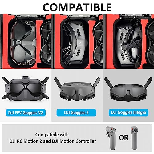 FPVtosky Hard Case for DJI Avata ( DJI Goggles 2 / Goggles V2) ,Waterproof Carrying Case for Avata pro Combo , DJI Avata Accessories Travel Case for DJI Motion Controller & FPV Remote Controller 2