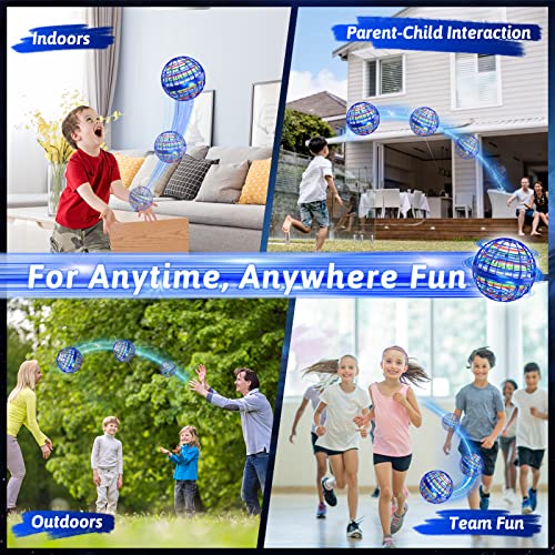 Flying Orb Ball Toys 360Â°Rotating Soaring Hover Orb Boomerang Spinner Magic LED Light Flying Ball Toys Hand Controlled Spinning Drone Ball Safe for Kids Adults Indoor Outdoor
