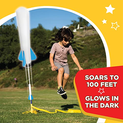 Stomp Rocket Jr. Glow Rocket and Rocket Refill Pack, 7 Rockets and Toy Rocket Launcher - Outdoor Rocket Toy Gift for Boys and Girls Ages 3 Years and Up