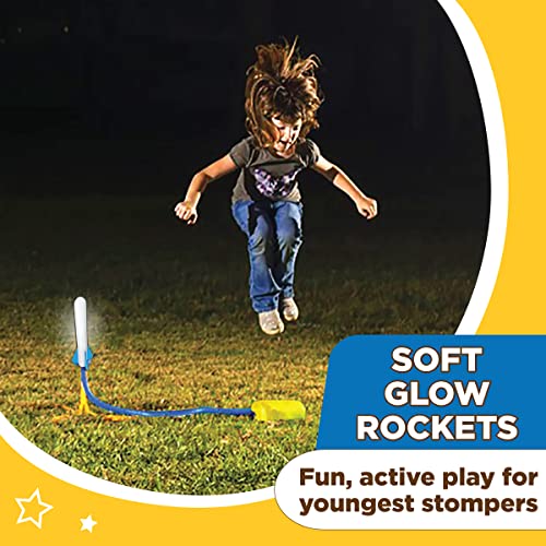 Stomp Rocket Jr. Glow Rocket and Rocket Refill Pack, 7 Rockets and Toy Rocket Launcher - Outdoor Rocket Toy Gift for Boys and Girls Ages 3 Years and Up